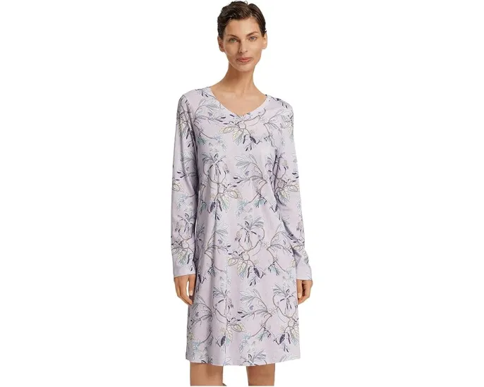 Халат Hanro Sleep And Lounge с длинным рукавом из хлопка и модала