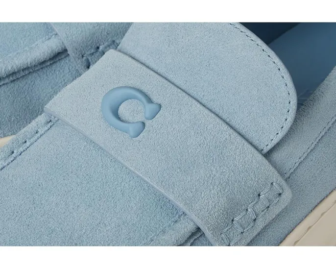 Лоферы COACH Hybrid с верхом из замши и фирменным тисненым узором