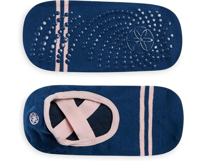 Сцепляющиеся носки для йоги Grippy Yoga Socks Gaiam с перекрестными ремешками