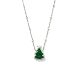 Короткое колье Kendra Scott Holiday Tree с зеленым кварцитом
