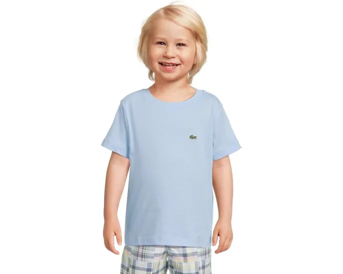 Футболка Lacoste Kids Core с вышитым крокодилом из хлопка
