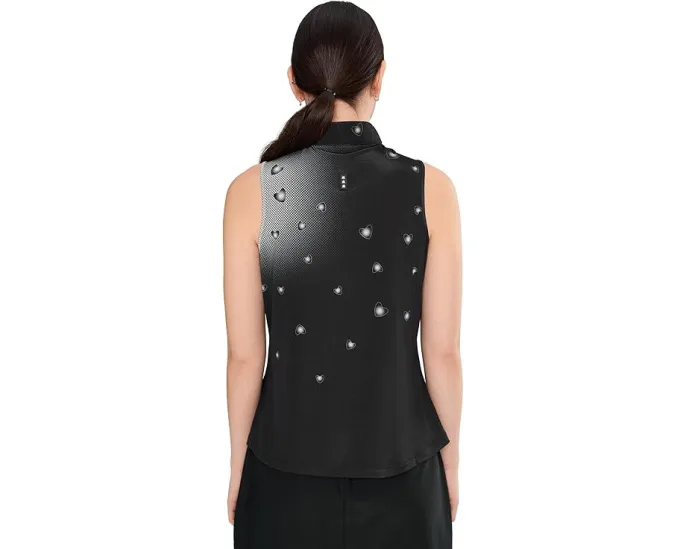 Топ Jamie Sadock без рукавов с молнией спереди Happy Heart в горошек