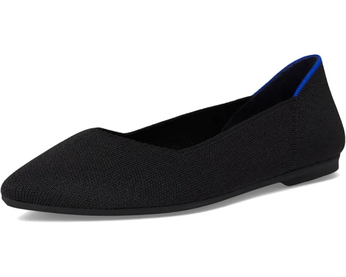Балетки Rothy's The Point II с просторным носком и эластичной вставкой