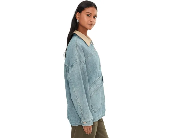 Джинсовая куртка Free People We The Free Lemon с контрастным воротником