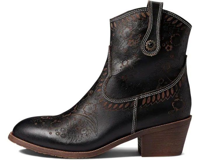 Сапоги L'Artiste by Spring Step Galop с лазерной резьбой и цветочным принтом