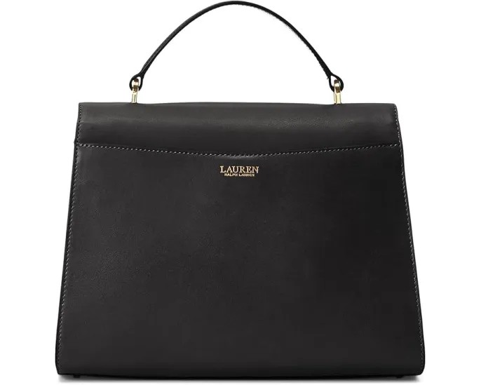 Lauren Ralph Lauren Кожаная сумка среднего размера Farrah с поворотным замком и съемным ремнем