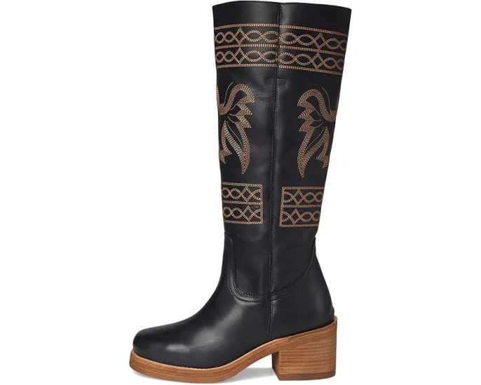 Ботинки Dingo Avalon с декоративной строчкой и наборным каблуком