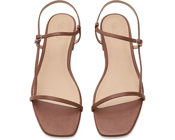 Сандалии Lauren Ralph Lauren Lainee из мягкой кожи Nappa с квадратным носком