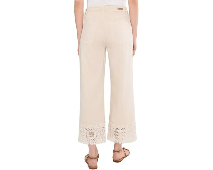 Широкие брюки Liverpool Los Angeles Mid-Rise Stride с отделкой из кружева
