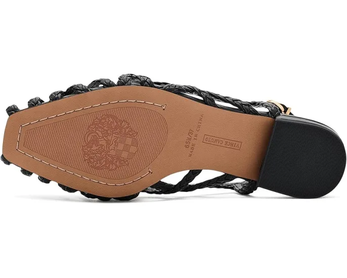 Плоские босоножки Stiorra с плетеными бретелями и квадратным каблуком Vince Camuto