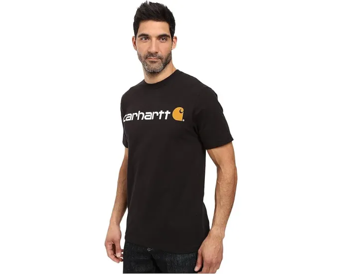 Футболка Carhartt Signature Logo S/S с принтом и бесшовными боками