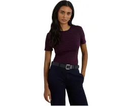 Футболка Lauren Ralph Lauren с полосками и вышитым логотипом из стрейч-хлопка