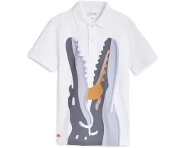 Детское поло Lacoste с акварельным крокодилом Watercolor Croc Polo