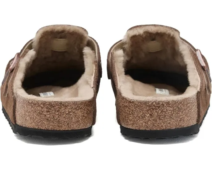 Birkenstock Boston клоги из замши с овчиной