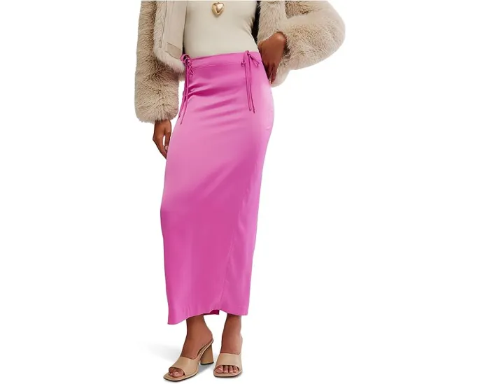 Юбка-колонна Free People Rosetto Column Skirt с высокой посадкой и разрезом