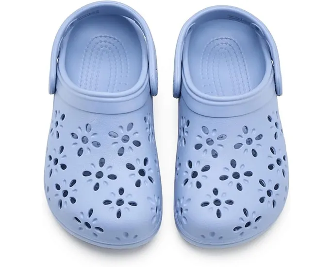 Классические сабо Crocs для детей с цветочным ажурным дизайном