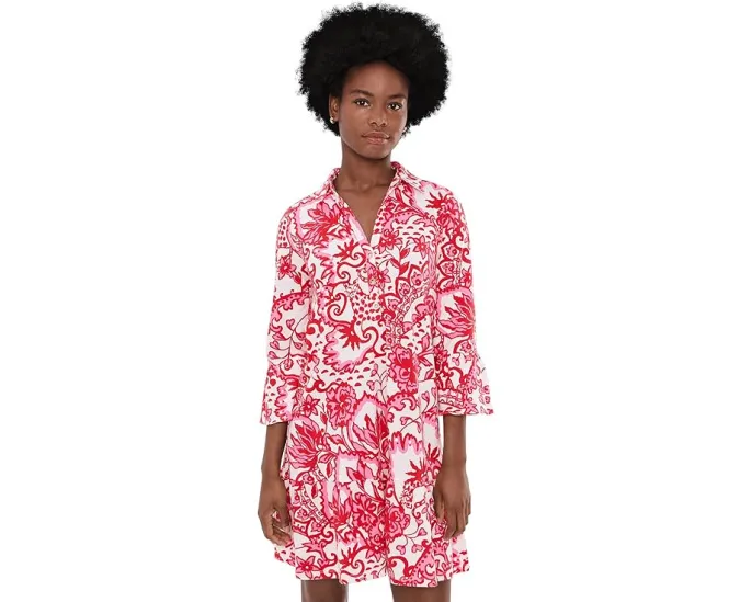 Платье Lilly Pulitzer Delany с воротником и оборками