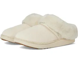 OluKai Домашние тапочки Ku‘I из натуральной кожи с меховой подкладкой