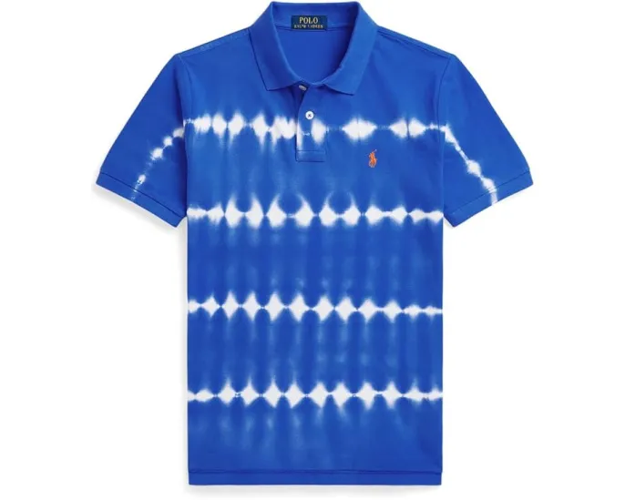 Tie-Dye Cotton Mesh Polo Shirt (Big Kid)