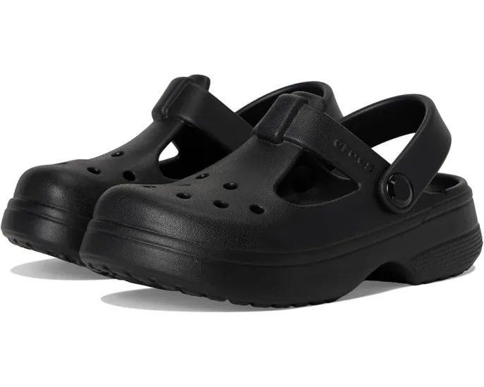 Классические сабо Mary Jane Crocs для малышей с регулируемым ремешком