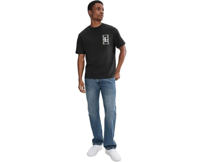 Футболка Lacoste с вышивкой из плотного джерси и принтом теннисного корта