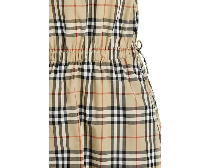 Шерстяное платье Adele в клетку от Burberry Kids для девочек