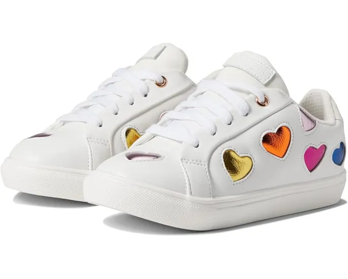 Детские кроссовки Kurt Geiger London Kids Mini Lane Love с разноцветными сердечками