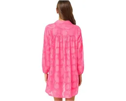 Кардиган-накидка Lilly Pulitzer Sadira Clip с воротником и плиссировкой на спинке
