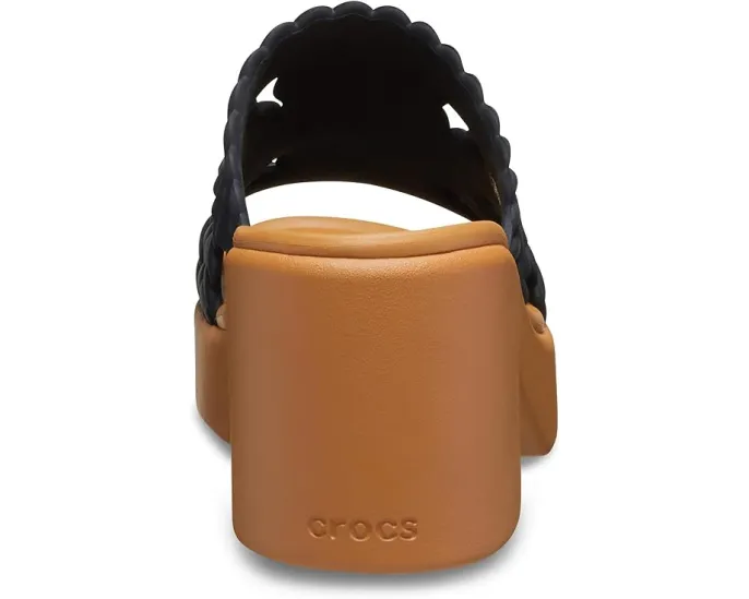 Сланцы Crocs Brooklyn с плетеным верхом и каблуком на платформе