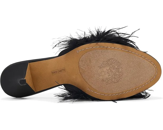 Сандалии-мюли Vince Camuto Paelly на высоком каблуке с перьями