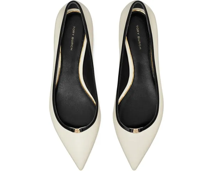 Туфли Tory Burch Double T Buckle с острым носком и низким каблуком