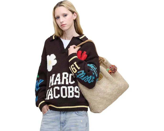 Летняя сумка-тоут Marc Jacobs The Summer Woven Cristina из плетеной ткани