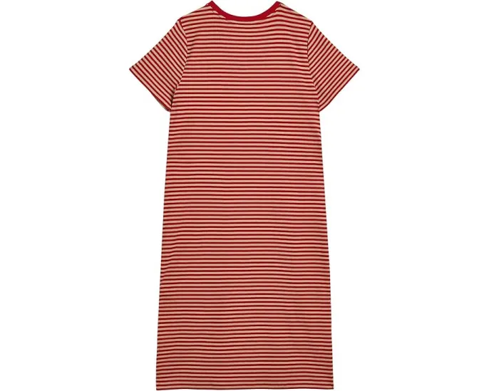 Платье-футболка Lauren Ralph Lauren плюс сайз в полоску из хлопкового микса с резинкой