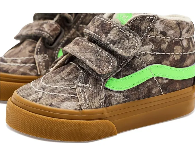 Детские кроссовки Vans Sk8-Mid Reissue V на липучках с усиленным мыском