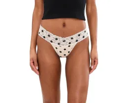 Трусы Hanky Panky из Supima хлопка с принтом и кружевным поясом