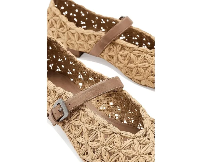 Бернардо Borden Raffia туфли из рафии с ремешком