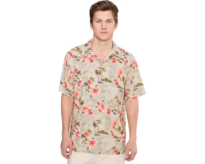 Рубашка Tommy Bahama Coastal Ease Palm & Petals с технологией ISLANDZONE