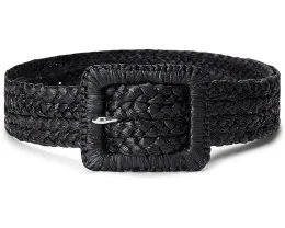 Широкий пояс Lauren Ralph Lauren из соломки рафии с квадратной пряжкой