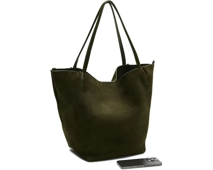 Сумка Madewell Shopper из мягкой зернистой замши с магнитной застежкой