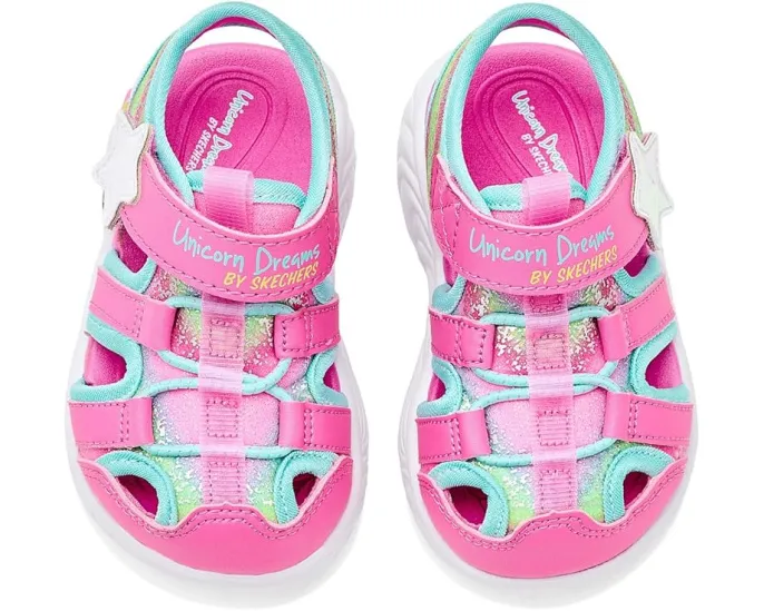 Детские сандалии SKECHERS KIDS Unicorn Dreams с подсветкой для малышей