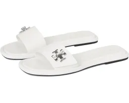 Сандалии Tory Burch T Lock Slide с широким ремешком и логотипом