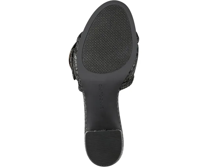 Босоножки Bandolino Anni на устойчивом каблуке с плетением из рафии и крупной пряжкой