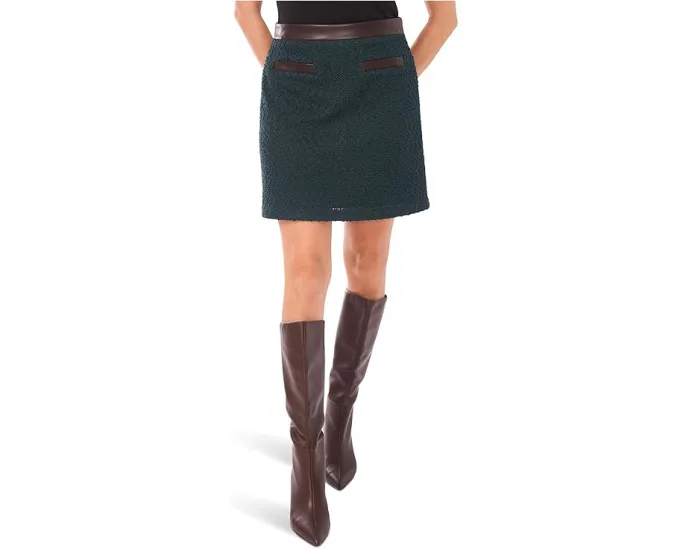 Мини-юбка Vince Camuto с контрастным поясом и карманами