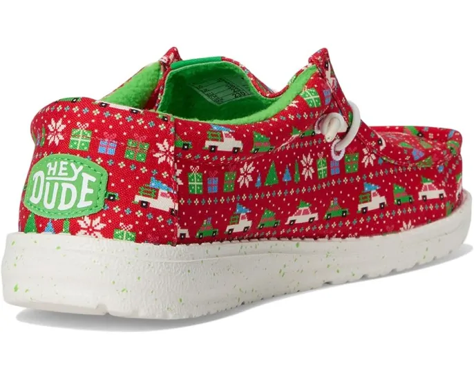 Hey Dude Kids Wally Holiday Sweater детские лоферы с новогодним принтом