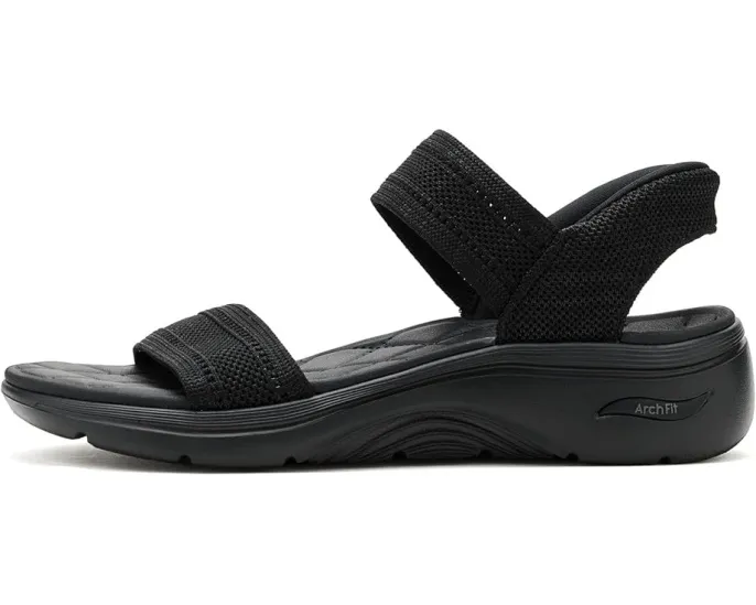 Сандалии SKECHERS Hands Free Slip-ins GO Walk Arch Fit 2.0 Shiny Knit с клиньем