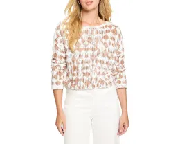 Свитер NIC+ZOE Textured Diamond с рельефным узором и длинными рукавами