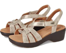 Сандалии Clarks Tuleah Cross из мягкой кожи с амортизирующей стелькой