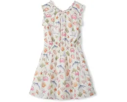 Платье Hatley Kids Vintage Sea Life с рюшами и расклешенной юбкой