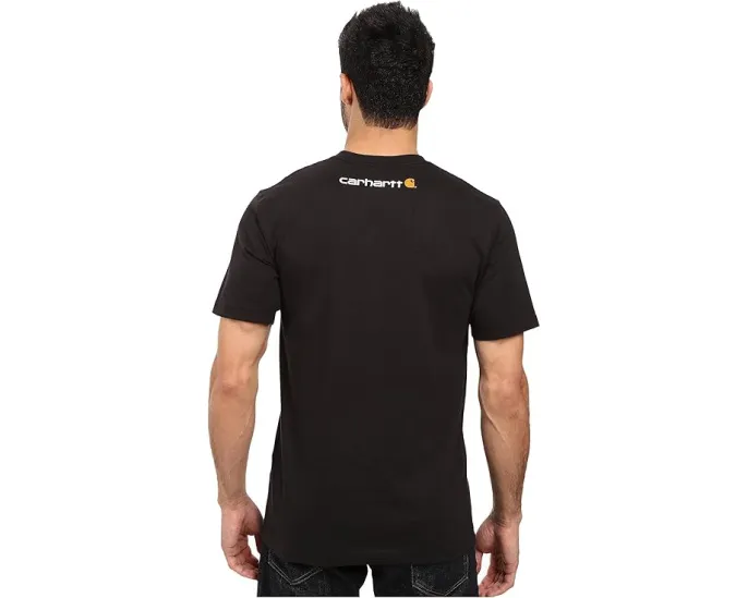 Футболка Carhartt Signature Logo S/S с принтом и бесшовными боками