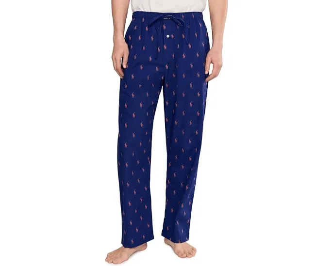 Пижамные брюки Woven PJ Pant от Polo Ralph Lauren с принтом All Over Pony Player